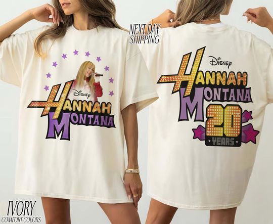 Discover 2-sided Disney Channel Hannah Montana shirt, Disney Hannah Montana Music Logo Tee, Girl Trip Outfit, The Other Side of Me, WDW Trip