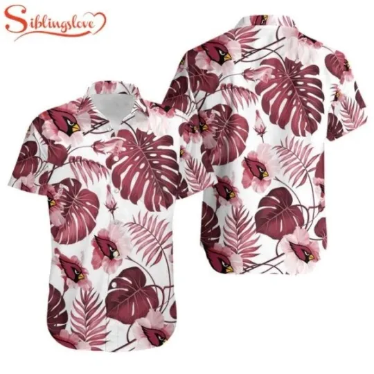 Discover Arizonna Football Team Cardinalss Tropical Flower Hawaiian Shirt