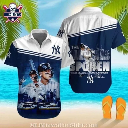 Discover Iconic Scenes NY Baseball Team Yankeess Tropical Shirt – Judge’s Record Summer E