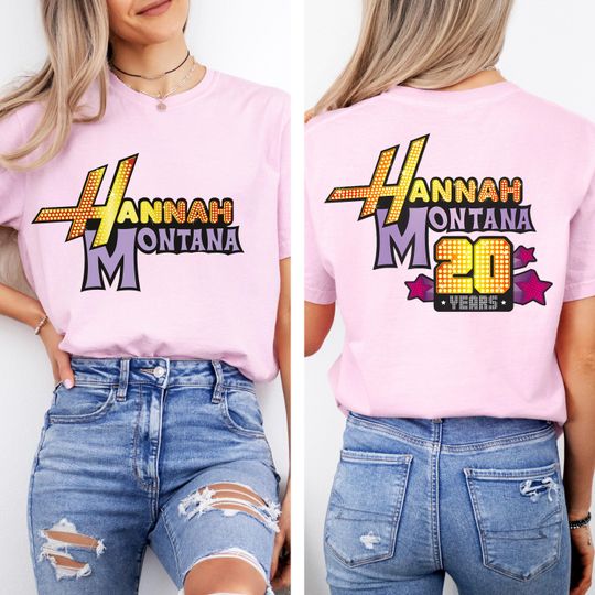 Discover Hannah Montana 20Th Anniversary Shirt, Disney Hannah Montana Tee, Disney Channel Pop Star Top, Magic Kingdom Apparel, Vacation Outfit