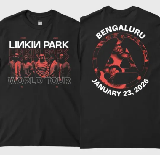 Linkin Park Bengaluru 2026 Tour Double Sided T-Shirt