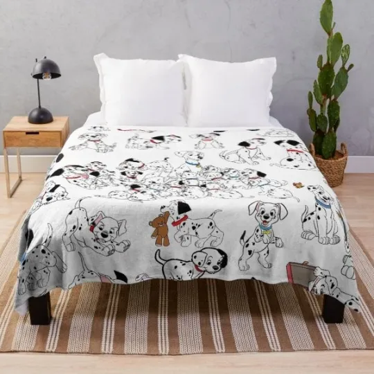 Discover Disney 101 Dalmatians Pattern Place Family Fleece Blanket