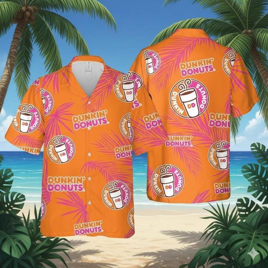 Dunkin Donuts Coffee Button Shirt, Coffee Addict Hawaiian Shirt, Just Donut Shirt, Dunkin Donuts Lovers Gifts