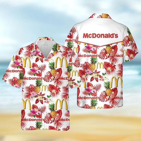 Discover Mcdonald's Fast Food Shirt, Fast Food Hawaiian Shirt, McDonald's Fan Gifts, McDonald's Merch Shirt, Summer Food Aloha Shirt