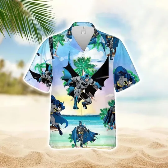 Discover Disney Batman Hawaiian Shirt Button Down Adult Fictional Superhero Lovers Gift