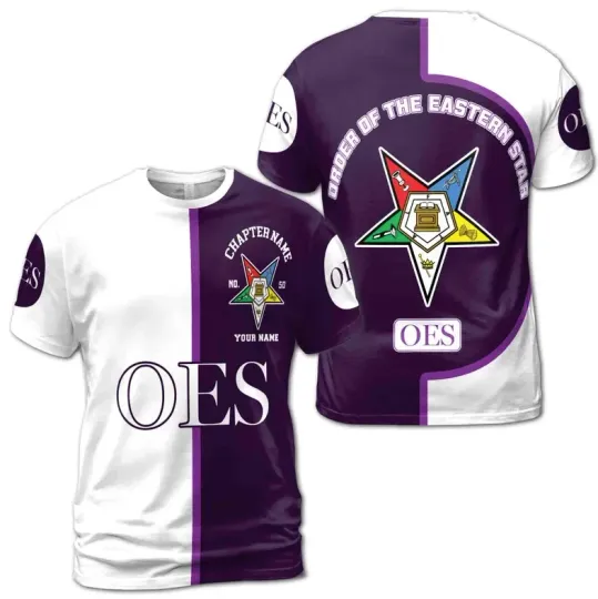 Discover Customize Name Chapter Name Order of the Eastern Star OES 3D Men T Shirt