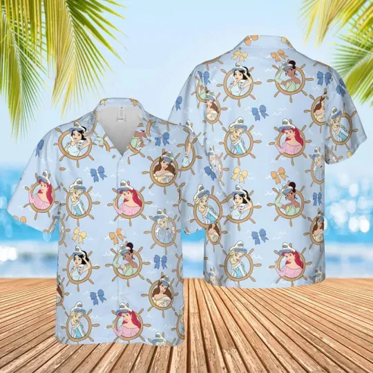 Discover Disney Princess Cruise Hawaiian Shirt, Disney Princess Hawaiian Shirt