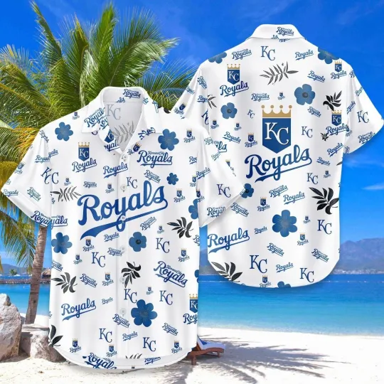 Discover Kansas City Baseball Team Royalss Hawaiian Button Down Shirt Unisex Adults S-5XL