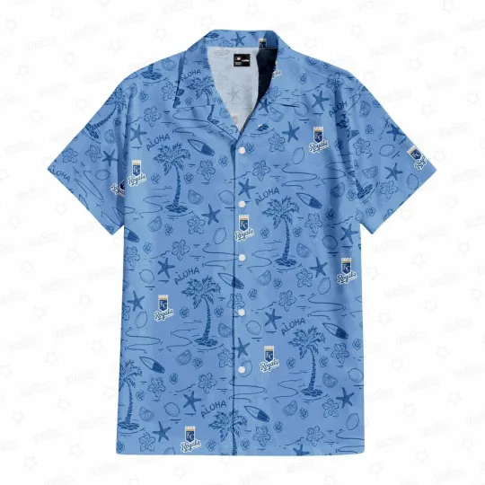 Discover Kansas City Baseball Team Royalss Hawaiian Button Down Shirt Unisex Adults S-5XL