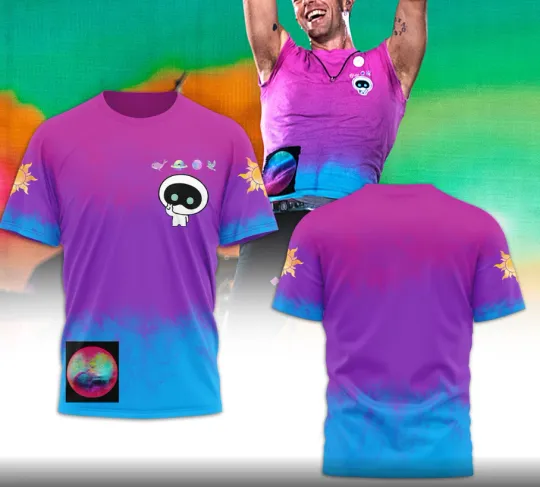 Coldplay Jin BTS Tour 3D AOP T-Shirt