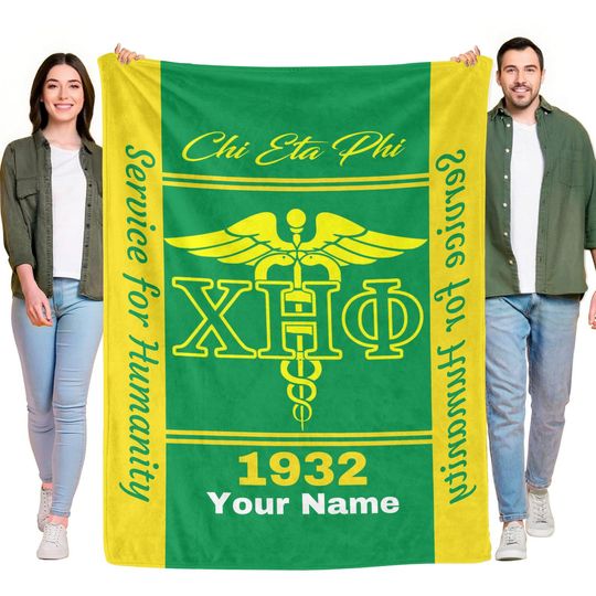 Personalized Chi Eta Phi Blanket | Custom Name |  Sorority Gifts
