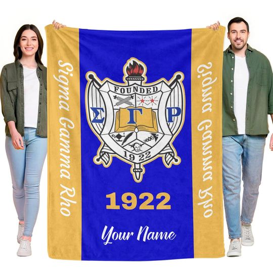 Personalized Sigma Gamma Rho Blanket | Custom Name |  Sorority Gift