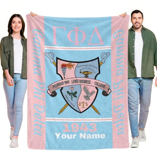 Discover Personalized Gamma Phi Delta Blanket | Custom Name |  Sorority Gift