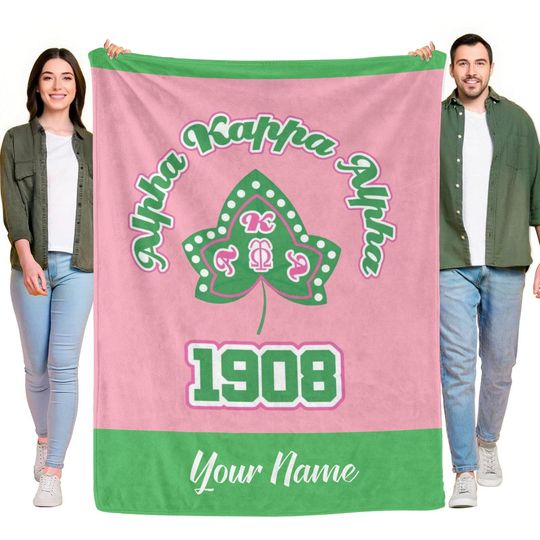 Personalized Alpha Kappa Alpha Blanket | Custom Name |  Sorority Gift