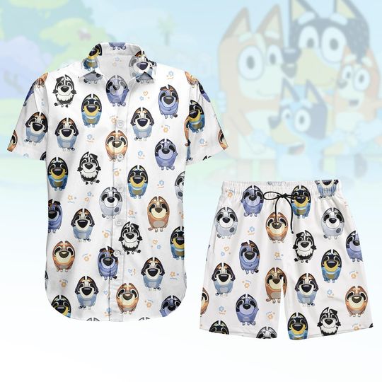 Discover Puppy Meme Hawaiian Shirt, Dumb Puppy Swim Shorts, Dogs Cartoon Button Shirt, Family Trip Beach Vacation Outfit, Kids Swimwear