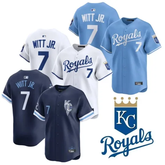 Discover Men's Royals #7Bobby Witt Jr. Home Limited Player Jersey Stitched Jersey S-3XL