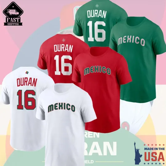 Jarren Duran #16 Mexico Team 2026 World Baseball Classic T Shirt