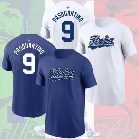 Discover HOT! Vinnie Pasquantino #9 Italy 2026 World Baseball Classic Name & Number Gifts