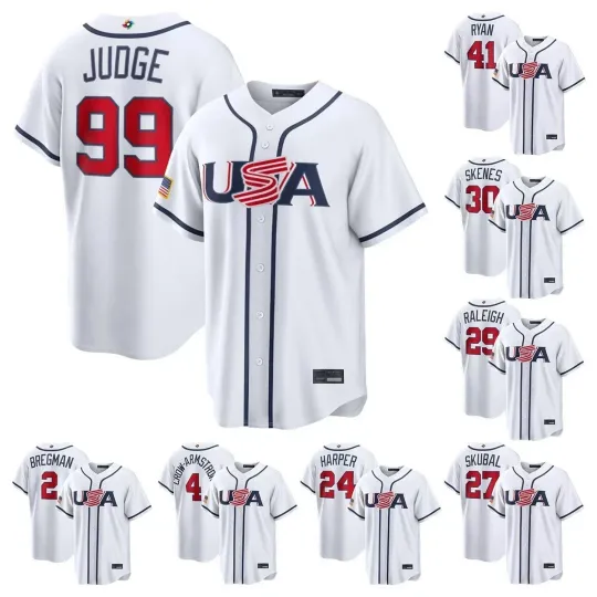 Discover Men's/Youth USA Baseball - 2026 World Baseball White Classic Home Stadium Jersey