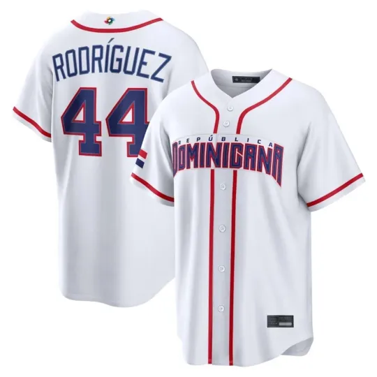 Discover Dominican Republic Julio Rodríguez White 2026 World Baseball Classic Jersey