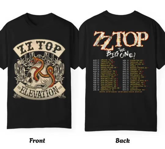 Discover ZZ Top The Big One Tour 2026 Unisex T-Shirt