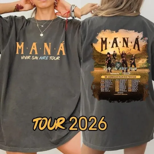 Discover Mana Tour 2026 T-Shirt   Music Tour Concert Tee