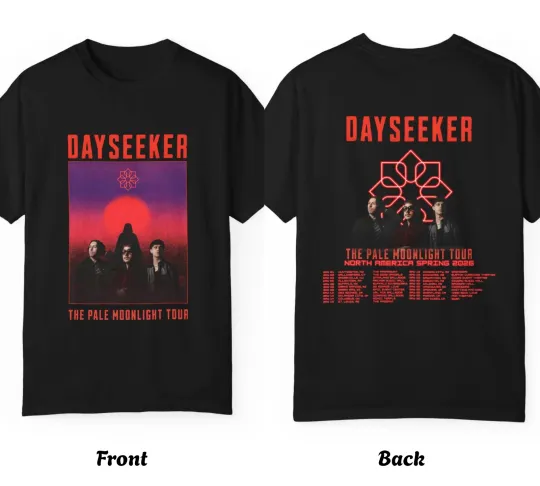 Discover Dayseeker The Pale Moonlight Tour 2026 Schedule T-Shirt