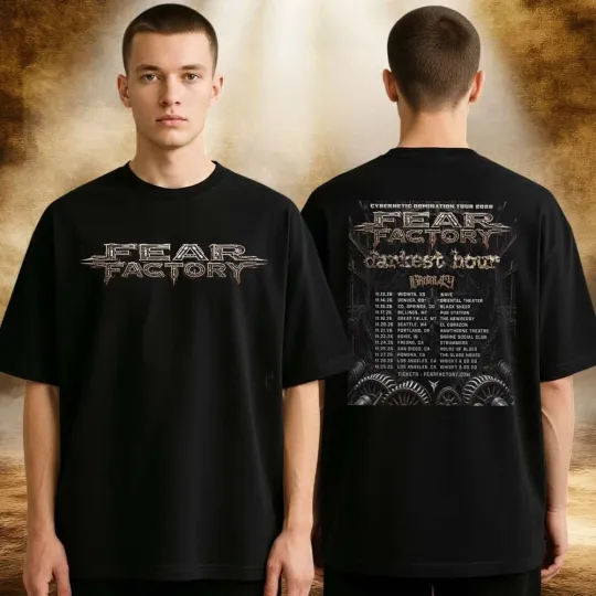Discover Fear Factory Cybernetic Domination Tour 2026 T-Shirt reprint