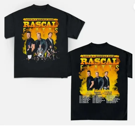 Discover NEW!!!2 Sides Rascal Flatts 2026 Tour Rascal Flatts Inspired Unisex T-Shirt.