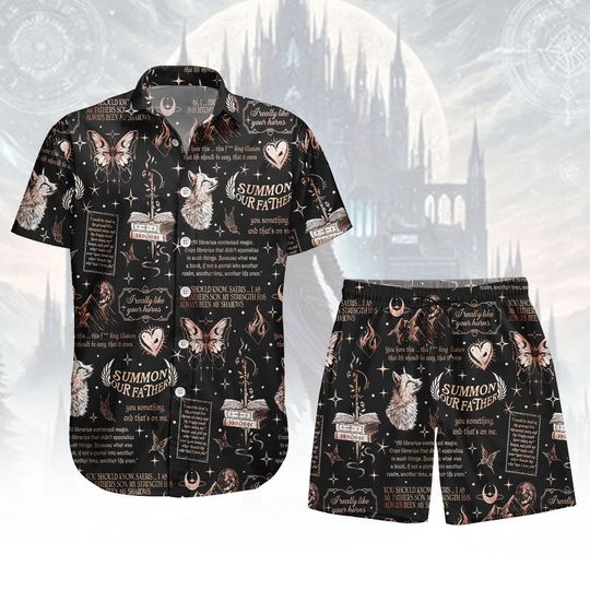 Discover Fantasy Brimstone  Hawaiian Shirt, Fox Quicksilver Button Shirt, Saeris Kingfisher Men Shorts, Vacation Outfit, Gift For Him