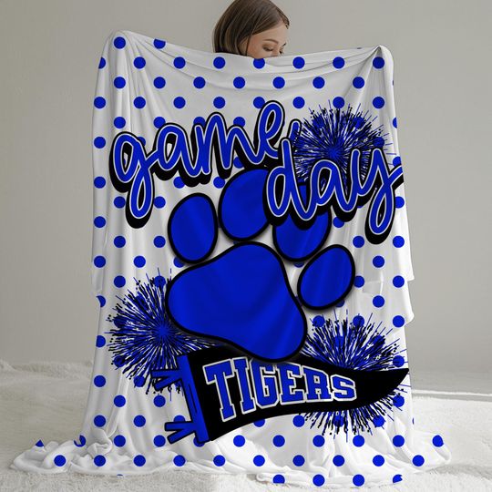 Discover Tigers Mascot Fleece Stadium Blanket: Game Day Sports Fan Blanket