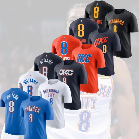 Discover Jalen Williams #8 Oklahoma City Thun.der 2026 Player Name & Number