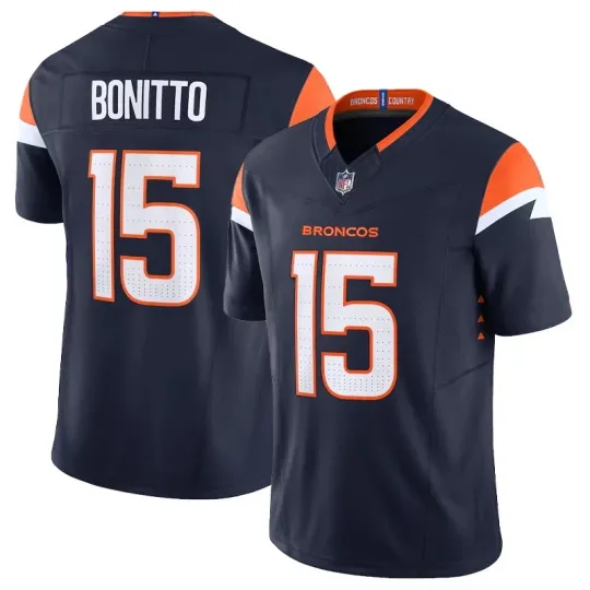 Discover Men's Broncoss #15 Bonitto Navy FUSE Limited Printed Jersey