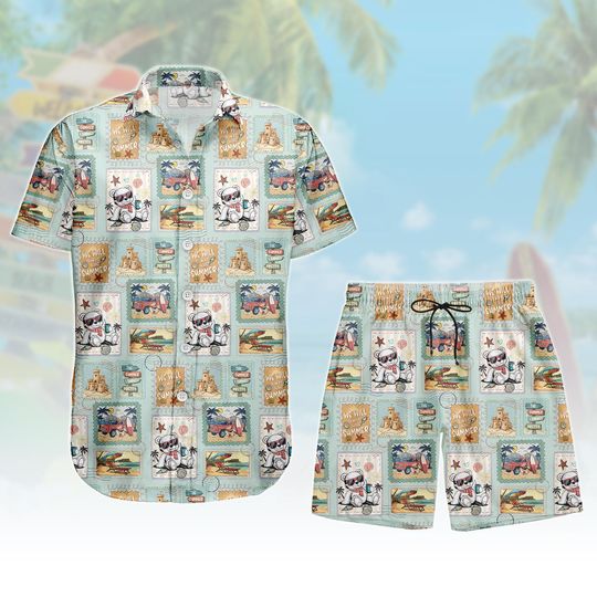 Discover Astronaut Hawaiian Shirt, Space Button Shirt, Space Men Shorts, Beach Outfit, Gift For Him