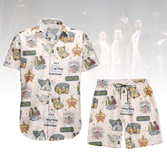 Discover Star Stage Hawaiian Shirt, Broadway Button Shirt, Musical Men Shorts, Vacation Outfit, Beach Men Outfit, Gift For Fans
