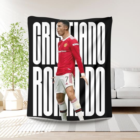 Ronaldo Football Blanket Boys Gift Idea Soccer Player Bedding Birthday Present Sports Lover Throw Gift for Boys Football lover Soccer gift