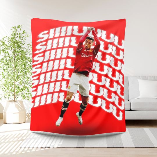Ronaldo Football Blanket Boys Gift Idea Soccer Player Bedding Birthday Present Sports Lover Throw Gift for Boys Football lover Soccer gift
