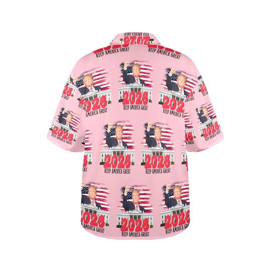 Discover Trump 2028 Women's Hawaiian Shirt All Over Print Made in USA