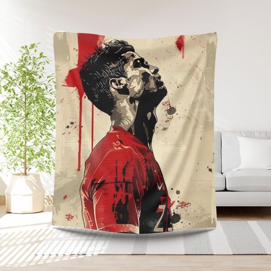 Discover Ronaldo Football Blanket Boys Gift Idea Soccer Player Bedding Birthday Present Sports Lover Throw Gift for Boys Football lover Soccer gift