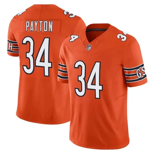 Discover Men's Bearss #34 Walter Payton Orange Limited Jersey S-3XL