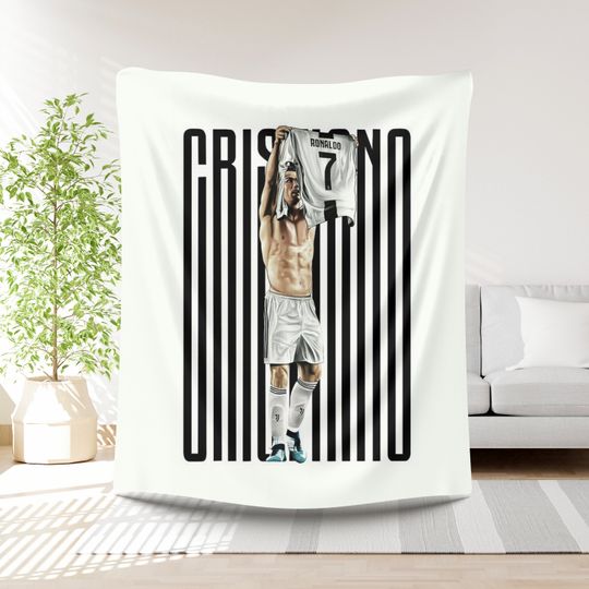 Ronaldo Football Blanket Boys Gift Idea Soccer Player Bedding Birthday Present Sports Lover Throw Gift for Boys Football lover Soccer gift