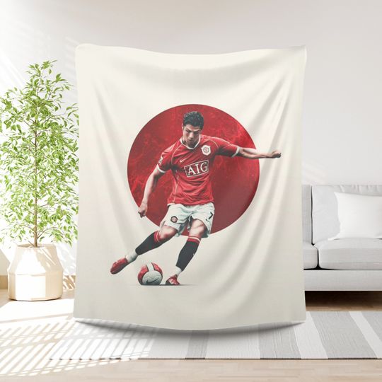 Discover Ronaldo Football Blanket Boys Gift Idea Soccer Player Bedding Birthday Present Sports Lover Throw Gift for Boys Football lover Soccer gift