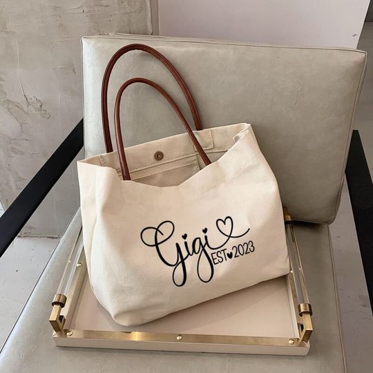 Discover GIGI Tote bag -personalized gifts for Grandma mothers day gift-Grandma to be gift MC42