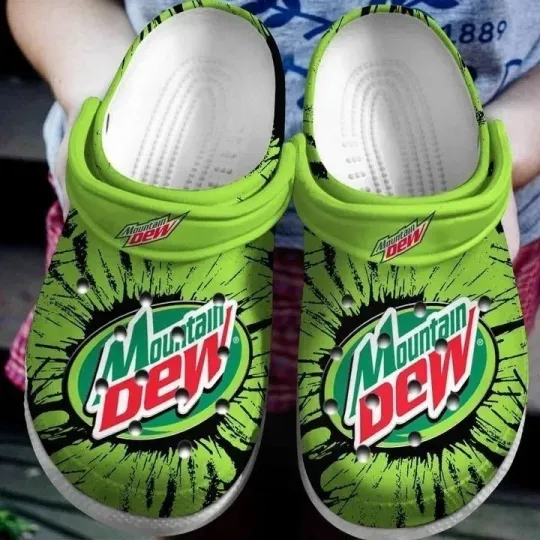 Mountain Dew Crocs Clog Shoes for Men, Fan Gift