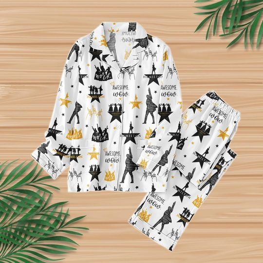 Discover Hamilton Pajamas Set, Hamilton Musical Sleepwear PJs, Women Pajamas, Broadway Musical Loungewear, Alexander Hamilton Eliza PJs