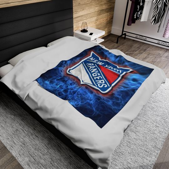 Discover New York Rangers Velveteen Plush Blanket, NHL Hockey Gift