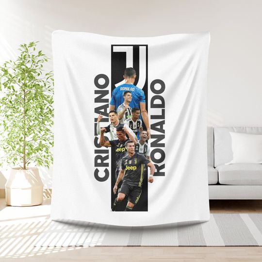 Ronaldo Football Blanket Boys Gift Idea Soccer Player Bedding Birthday Present Sports Lover Throw Gift for Boys Football lover Soccer gift