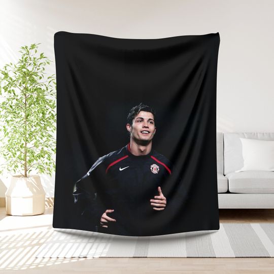 Ronaldo Football Blanket Boys Gift Idea Soccer Player Bedding Birthday Present Sports Lover Throw Gift for Boys Football lover Soccer gift