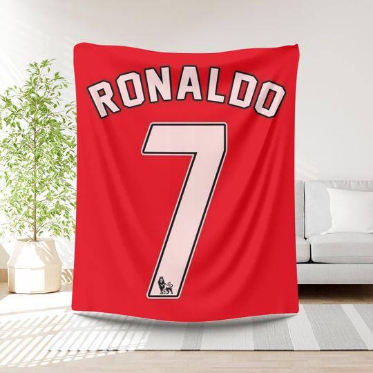 Ronaldo Football Blanket Boys Gift Idea Soccer Player Bedding Birthday Present Sports Lover Throw Gift for Boys Football lover Soccer gift