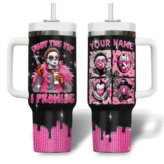 Discover Custom Horror Movie Characters Bling 40oz Insulated Tumbler